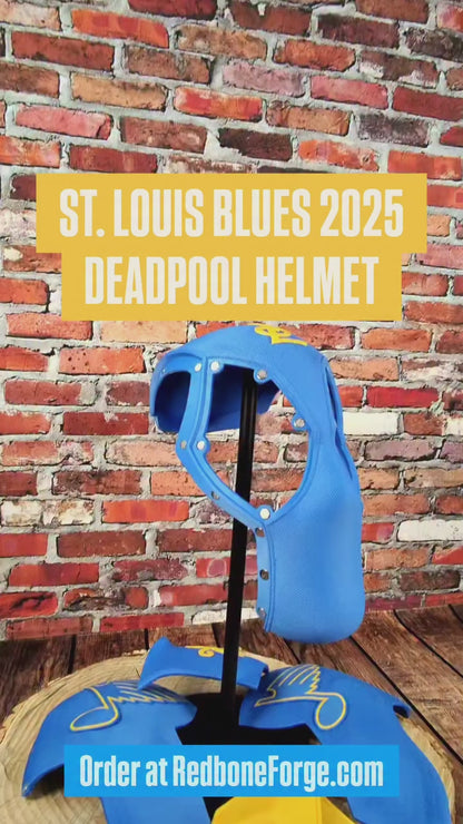 St. Louis-Inspired Blue & Yellow 2025 Masked Mercenary Mask
