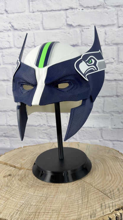 Seattle-Inspired White, Green & Navy Seattle Mutant Cowl