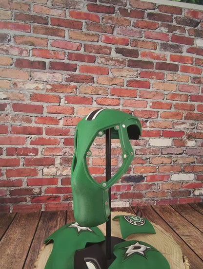 Dallas-Inspired Green & Black Masked Mercenary Mask