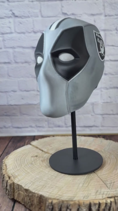 Vegas-Inspired Silver & Black Masked Mercenary Mask