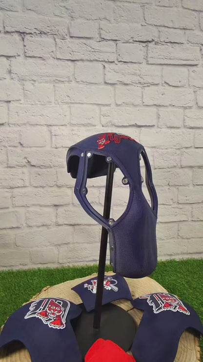 Detroit-Inspired Orange & Navy Blue Masked Mercenary Mask