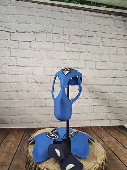 Tennessee-Inspired Blue, Red, & Navy Masked Mercenary Mask