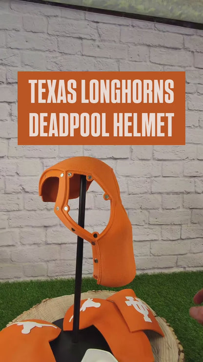 Texas-Inspired Burnt Orange & White Masked Mercenary Mask