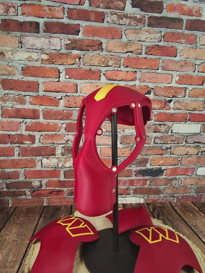 Washington-Inspired Gold & Burgundy Masked Mercenary Mask