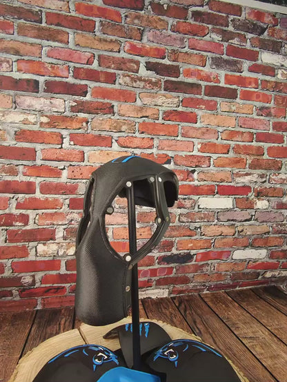 Carolina-Inspired Blue & Black Masked Mercenary Mask