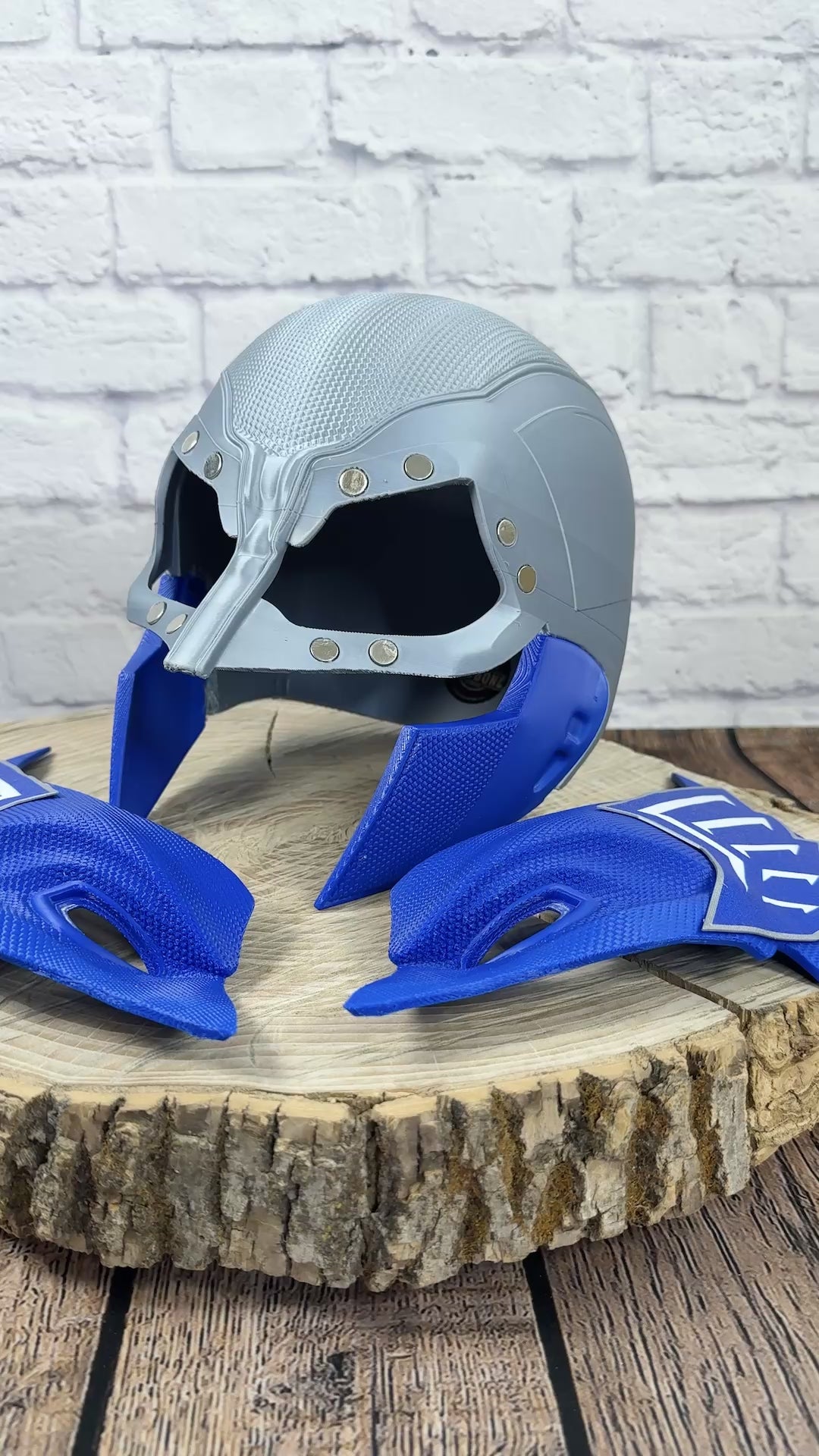 St. Louis-Inspired Silver & Blue Mutant Cowl – Redbone Forge