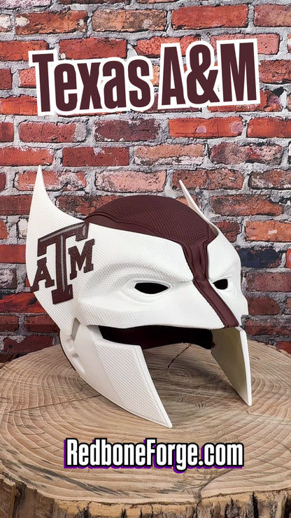 Texas-Inspired Maroon & White Mutant Cowl