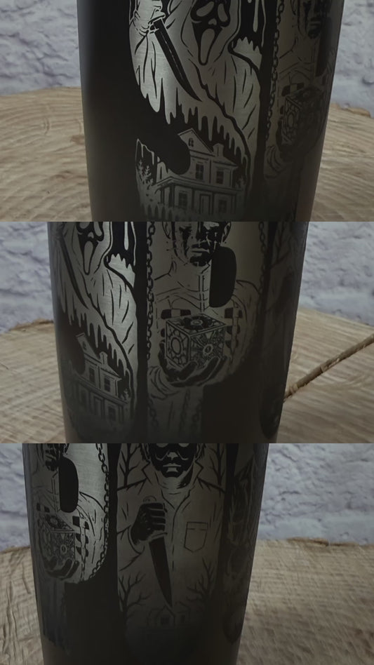 Horror Movie Characters Tumbler Ghostface Michael Myers Jason Freddy Pennywise