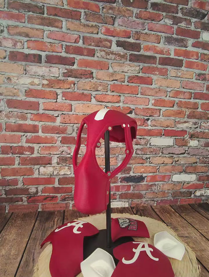 Alabama-Inspired Crimson & White Masked Mercenary Mask