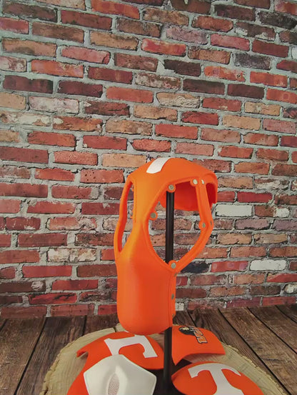 Tennessee-Inspired Orange & White Masked Mercenary Mask