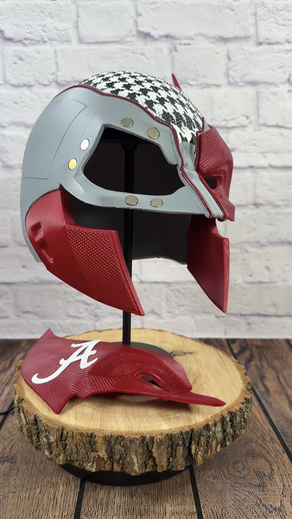 Alabama Crimson Tide Houndstooth Mutant Cowl 3D Printed Helmet