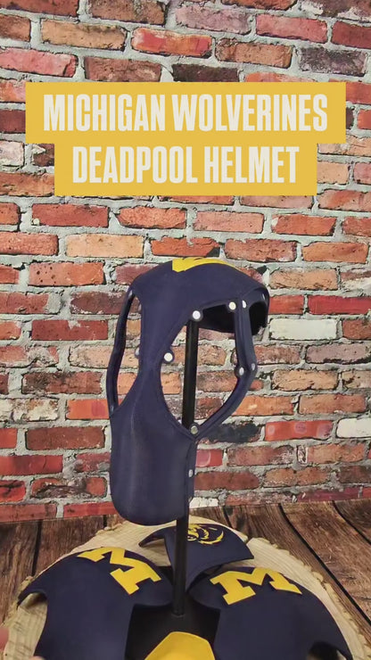 Michigan Wolverines Deadpool Helmet