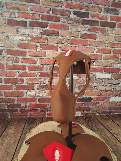 Cleveland- Inspired Brown & Orange Masked Mercenary Mask