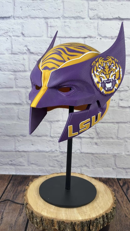LSU Louisiana State Mutant Cowl 3D Printed Helmet