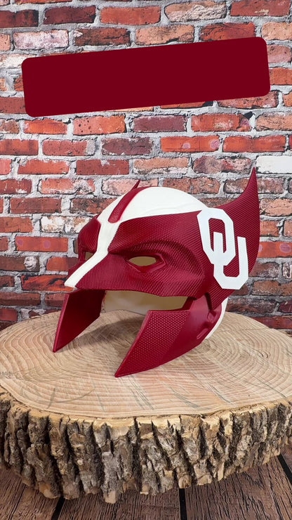 Oklahoma-Inspired Crimson & Cream Mutant Cowl